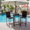 Hiland Bistro Patio Set in Dark Brown Wicker AW-226B - alternate 2